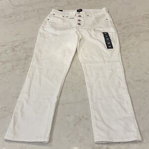J. Crew White Mid-Rise Skinny Jeans
